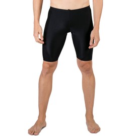 Tuga Men's Hydroactive Swim Short, UPF 50+, USA Made, Black, XL (36-38")