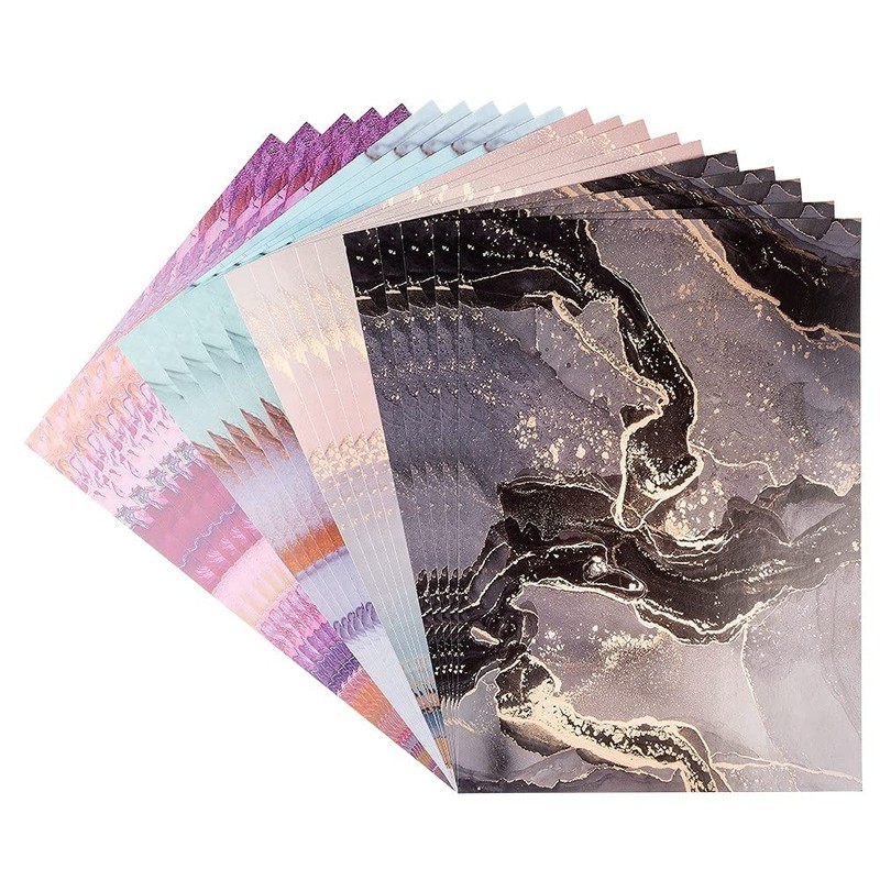 Ideen mit Herz 20 Sheets A4 Marble Effect Glossy Card