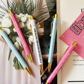 sesameless Star Sign Pen Set 5 PCS Zodiac Horoscope Astrology Ballpoint Pens Birthday Gifts for Friends Teacher School Office Supplies (Libra)