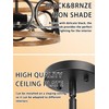 QianZhan Farmhouse Semi Flush Mount Ceiling Light Fixtures, 3-Light Black
