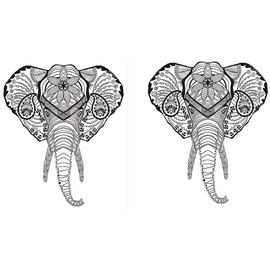 2 Sheets Temporary Elephant Tattoo Fake Tattoo Festival Tattoo KM102