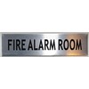 Fire Alarm Room Sign - -Brushed Aluminum (2 X 7.75)