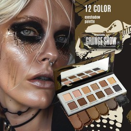 DE'LANCI Neutral Brown Palette - Highly Pigmented Nude Eyeshadows,Shimmer & Matte Eyeshadow Palette,12 Shades Waterproof Vegan Makeup for Smoky Eyes,Long-Lasting, Talc-Free