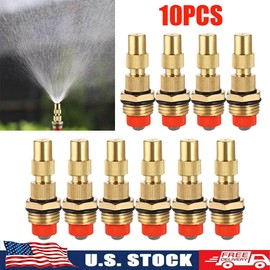 Unbranded 1/2" Brass Spray Nozzle Atomizing Lawn Misting Sprinkler Patio Gardening 10pcs
