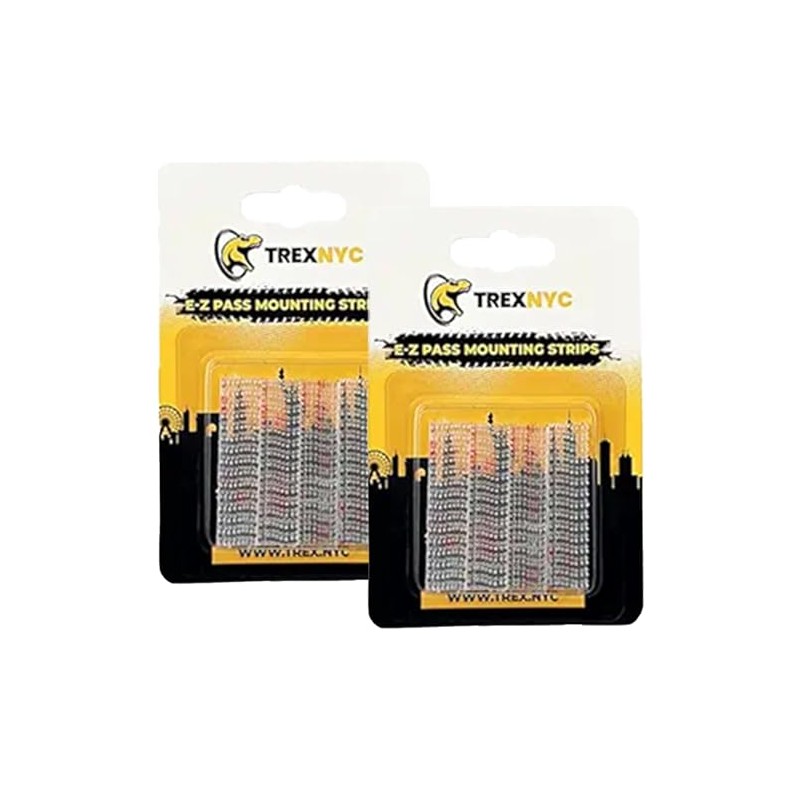 TrexNYC EZ Pass Mounting Strips, Heavy-Duty EZPass/IPass/Toll Pass Mounting Strips,