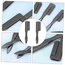 IWOWHERO 2pcs Folding Eyelash Comb Stainless Steel Brow Combs for Easy Eyelash Grooming and Eyebrow Shaping Portable Makeup Tool for Travel and Daily Use