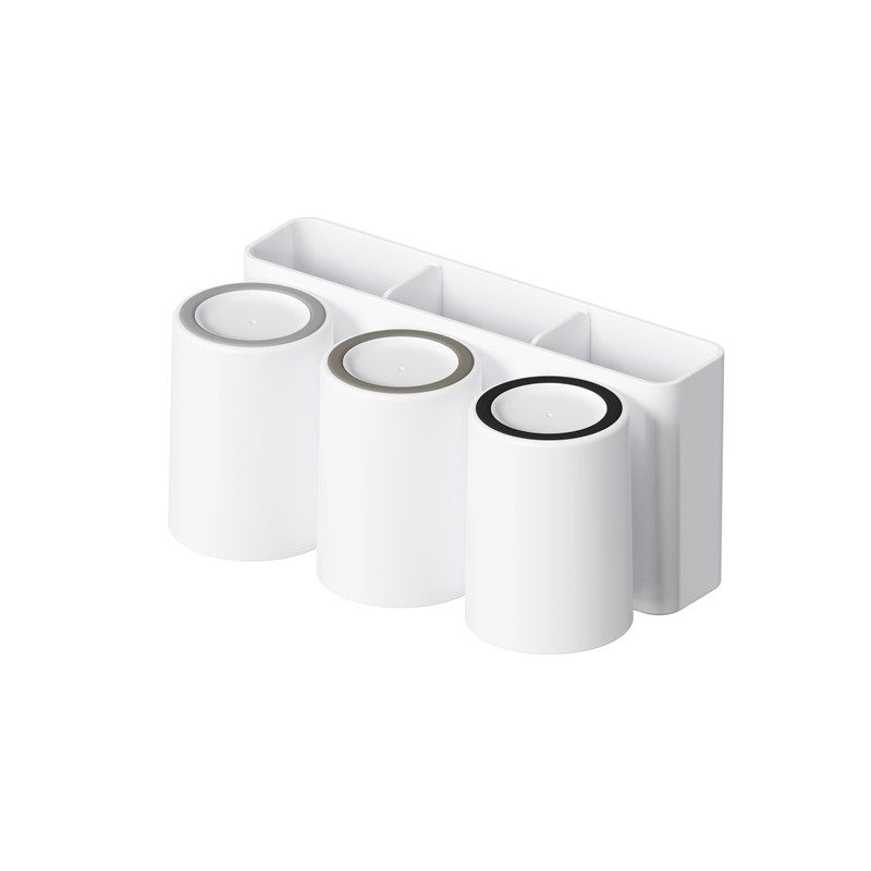 FLAUVEL Wall-Mounted Toothbrush and Toothpaste Holder - Self-Draining Design, Easy