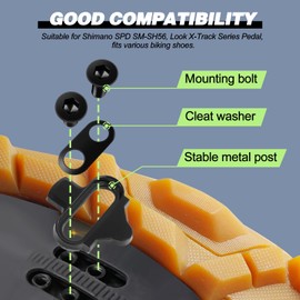 Bike Cleats,Bicycle Shoes Cleats Converting Adapters for Spinning Indoor Cycling and Mountain Biking Bicycle Cleat for Men and Women