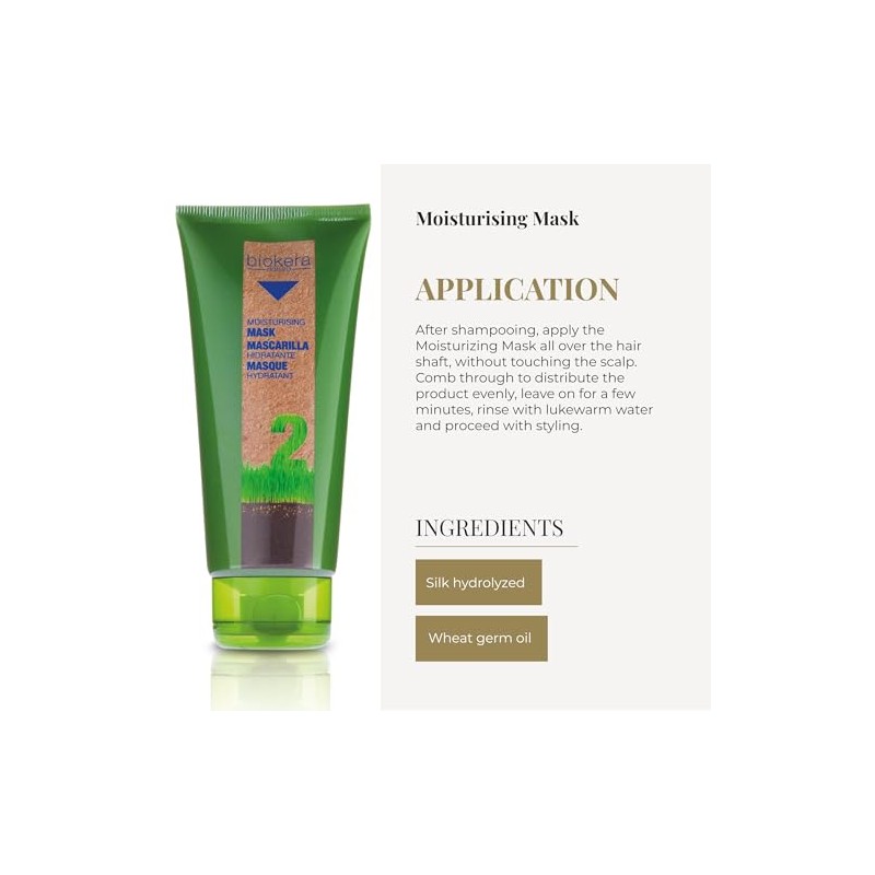 Salerm Biokera Natura Moisturizing Mask, 6.76 Ounce/200 ml