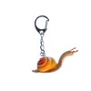 Miniblings Pendant Keychain Keyring Brown Snail Orange