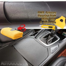 AUTOGOODY 96" x 60" Gray Brushed Aluminum Vinyl Film Wrap Sticker Decal Air Bubble Free