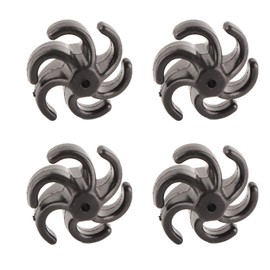 Leapiture Pack of 4 Archery Stabilisers, Vibration Damper for Bow Strings, Rubber, Silencer for Recurve Bow, Bow Stabiliser Recurve, Arch Stabiliser for Stable Bow (Black)