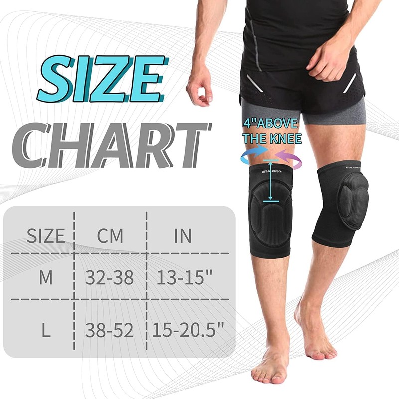 EULANT Volleyball Knee Pads, Thick Sponge Work Knee Pads, Protective