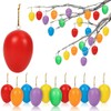 O-Kinee Easter decoration: Plastic Easter Eggs with Ribbon Colourful for