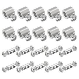PATIKIL Wire Rope Clips, 40 Pcs Metal Cable Clamps Wire Lock Rope Fittings Clip with Screws for Cable, 2 Style（C/E)