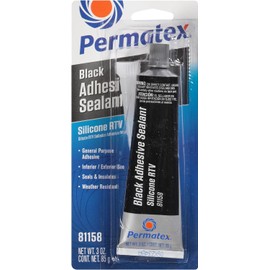 Belgrade Parts & Service, Inc. Heavy Duty Automotive Black Silicone Adhesive Sealant, 3 oz.