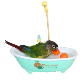 Petlex Bird Bathtub Parrot Bath Fountain Indoor Automatic Bathtub with Faucet Bird Bath Shower Bird Bathing Tub for Parakeet Conure Budgie Cockatiel Lovebird