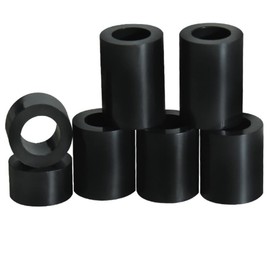 Black ABS Round Washers 13mm Length, OD 7mm, ID 3.2mm, Non-Threaded, Suitable for M3 Screws Hardware Spacer Bracket, Plastic - (50 Pcs)