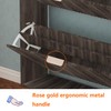 QIVOMIX Shoe Cabinet Storage,Modern Freestanding Organizer with 2 Flip Drawers,Narrow