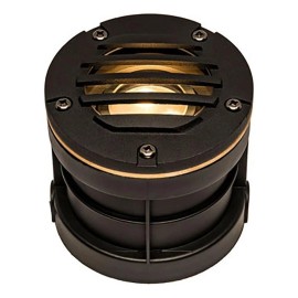 AQ Lighting Metal & Composite Well Light with Curved Grill Cover in Black