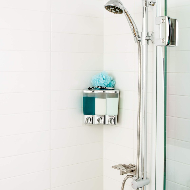 Better Living Clear Choice Shower Dispenser 3 Chamber, Wall Mount