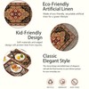 Exotic Carpet Boho Placemats Set of 6,Table Mats Non-Slip Heat