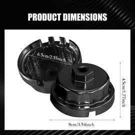 Lyxheth Oil Filter Wrench, Oil Filter Removal Tool, Oil Filter Cap Wrench Remover for 2.5L-5.7L Engine with Cartridge Style Oil Filter Housing, Heavy Duty Cap Removal Socket Tool Fit for Toyota Lexus