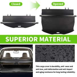 Cargo Cover Rear Trunk Cover Fit for Subaru Outback Black 2010-2014 Rear Trunk Security Cover Shielding Shade Car Accessory (Only for Manual Tailgate)
