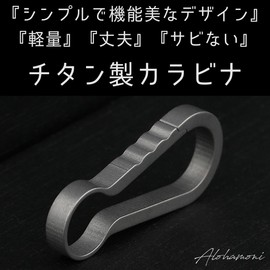 ALOHAMONI Titanium Carabiner Keychain Key Ring Key Hook Key Case Key Chain Belt Loop Bag Quick Release Simple Functional Beauty Design Lightweight Durable Car Home Key, Simple 4cm