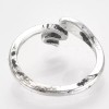 LZD Alloy Cuff Finger Ring Snake Antique Silver Size 7