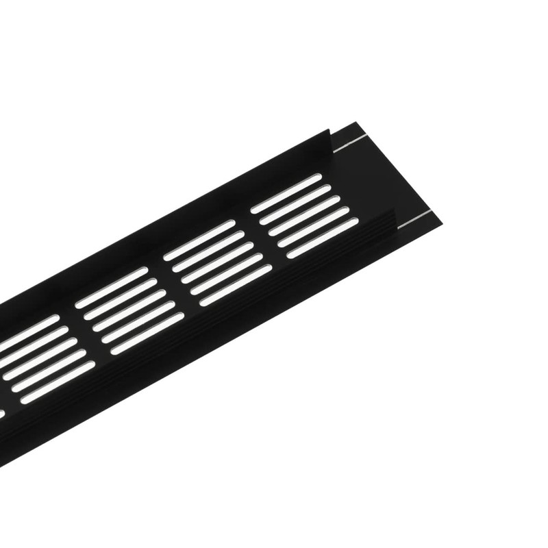 60x300mm Air Vent Cover - Aluminium Ventilation Grille - Black