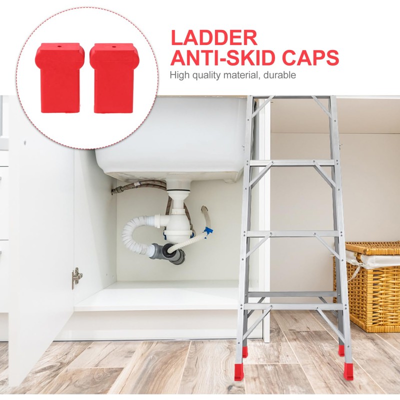 ANDRESLAD 2pcs Ladder Top Protector Pads Non-Slip Ladder End Caps