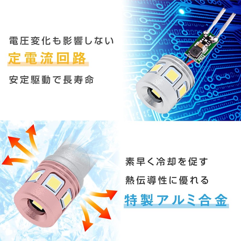 Bubu-Material T10 LED White Position Lamp, Nichia LED 700 Lumens,