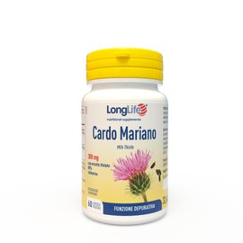 LongLife® Cardo Mariano 300 mg | Estratto vegetale titolato all'80% in silimarina | Funzione depurativa | Fino a 1 mese di trattamento | Vegano e senza glutine