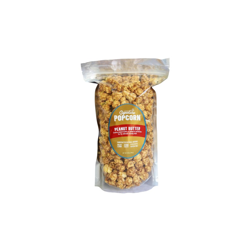 Signature Popcorn, 3-Pack Large Resealable Bags, Peanut Butter, Gourmet Popcorn