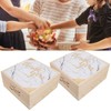 2 Set Wedding Wooden Gift Box PVC Exquisite Candy Packaging