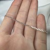 jewellerybox Sterling Silver 2mm Curb Rounded Figaro Double Anklet -