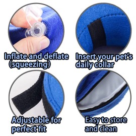 Vcterfk Inflatable Dog Cone Collar After Surgery, Soft Dog Neck Donut Collar, Blow up...