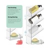 MULSAME Acrylic Shower Shelves， Shower Caddy Adhesive with Water Guide,