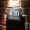 Badgemaster Modern Anthracite House Number Sign Plaque Stainless Steel Standoffs