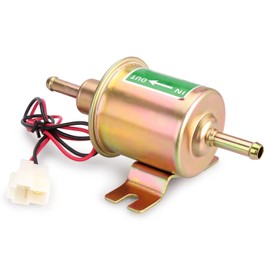FLYN Universal Electric Fuel Pump Fuel Delivery Pump Petrol Pump for Petrol Diesel HEP-02A Gold