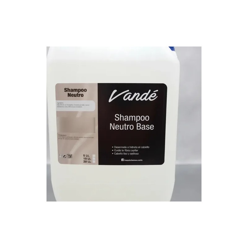 Shampoo Neutro Vandé Capilar 20 Lts Bidón
