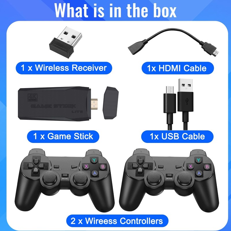 Bewinner M8 Wireless Retro Game Console Upgraded, 20,000+ Games /