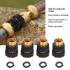4Pcs Garden Hose Quick Connector Brass High Hardness Durable No