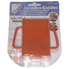 Mommys Helper Juice Box Buddies Holder for Juice Bags and Boxes, Blue, 2-Pack