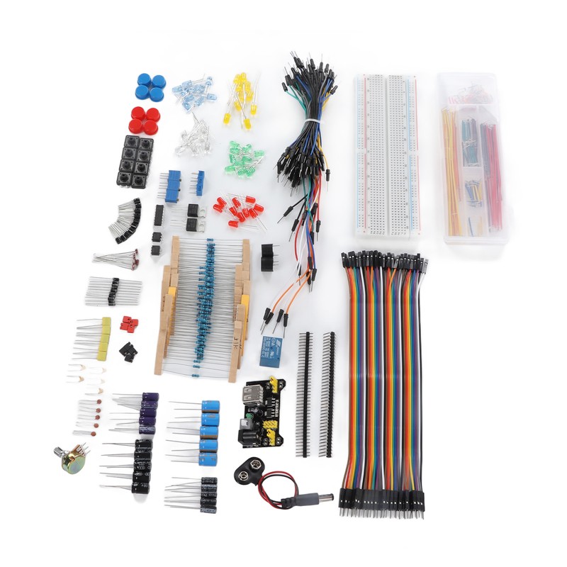 Electronics Components Assortment Kit Power Module Resistor Capacitor Transistor Jumper