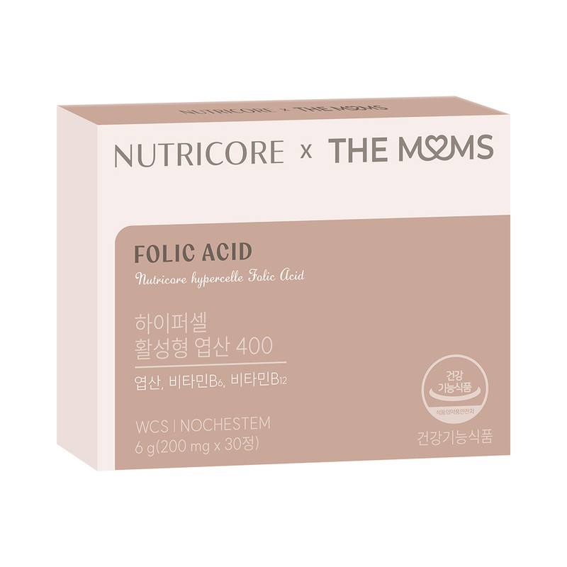 Nutricore / 뉴트리코어 x 더맘스 하이퍼셀 활성형 엽산 400 임산부