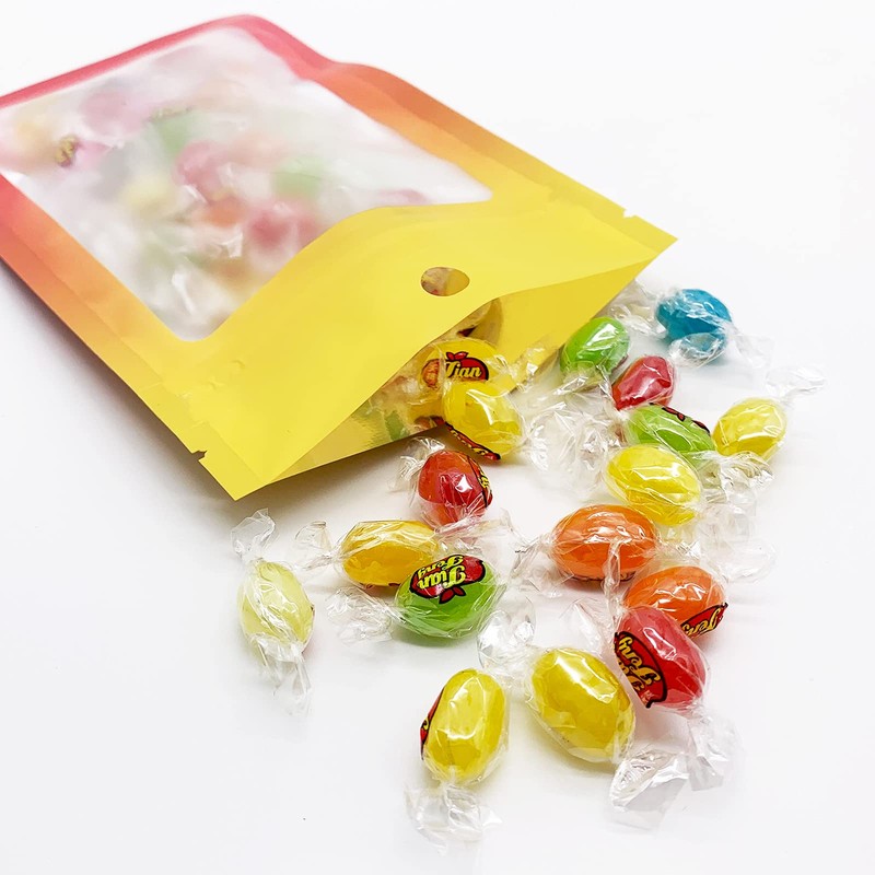 100 Pcs Resealable Mylar Ziplock Food Storage Bags, Gradient Color