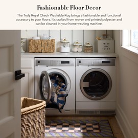 MACKENZIE-CHILDS Washable Rug, Decorative Indoor Rug, 2' x 3', Truly Royal Check