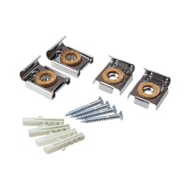 GedoTec® H3052 Wardrobe Holder with Keyhole Shape for Drilling in - Pack of 10 | Hanger with Diameter 30 mm | Plastic White | Furniture Fittings